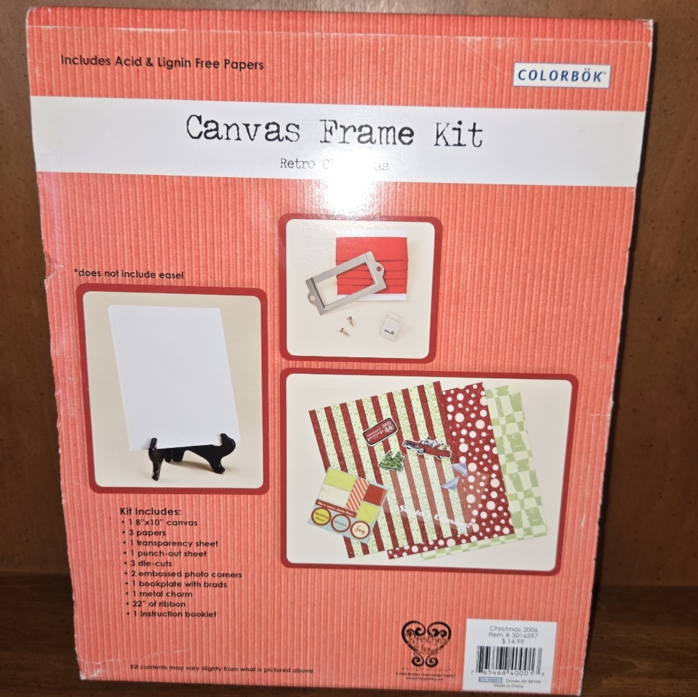 Colorbök Canvas Frame Kit - Retro Christmas NIP - Picture 3 of 6